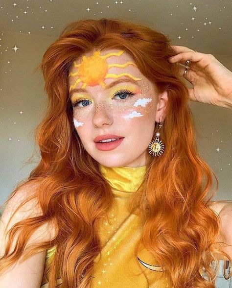 Mathilda Mai, Red Head Halloween Costumes, Redhead Costume, Halloween Aesthetics, Trees And Flowers, Ethereal Makeup, Hair Shows, Aesthetic People, Side Part