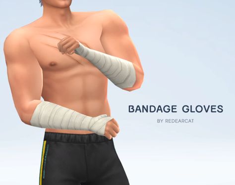 ccfinds — redearcat: BANDAGE GLOVES Maxis Match New Mesh... The Sims 4 Cc Bandages, Ts4 Bandages, Sims 4 Cc Hand Bandages, Sims 4 Cc Fingerless Gloves, Sims 4 Cc Bandages, Sims 4 Cc Gloves, Bandage Gloves, Bandage Outfit, Los Sims 4 Mods