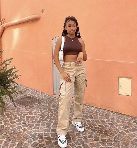 Flamboyant Aesthetic, Yva Landria, Looks Pinterest, Cargo Pants Outfit, Swag Outfits For Girls, Tomboy Style Outfits, Ropa Diy, Looks Street Style