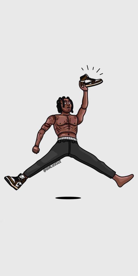 Nike Travis Scott Wallpaper, Travis Scott Cartoon, Bape Characters, Hand Art Projects, Nike Travis Scott, Cultura Hip Hop, Sneakers Sketch, Travis Scott Wallpapers, Nike Art