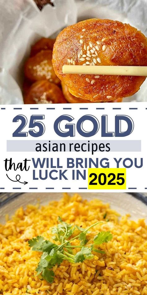 Looking for traditional Chinese New Year recipes to bring you luck in 2025? These golden colored recipes will ensure a good year of the snake and are easy to make! popular chinese dishes / chinese appetizers Easy Authentic Chinese Recipes, Chinese New Year Recipes, New Year Recipes, Chinese Appetizers, Winter Holiday Recipes, Popular Chinese Dishes, Chinese New Year Food, South American Recipes, Chinese Takeaway