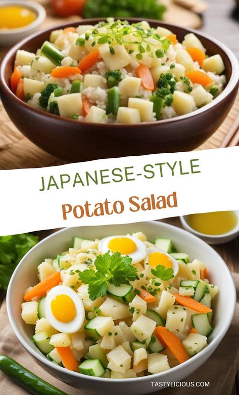 potato salad recipe japanese potato salad recipe with egg simple potato salad recipe ideas quick salad recipe ideas for dinnner Simple Potato Salad, Japanese Mayonnaise, Japanese Potato Salad, Quick Salad Recipes, Japanese Potato, Refreshing Summer Recipes, Salad Recipe Ideas, Recipe Japanese, Creamy Potatoes