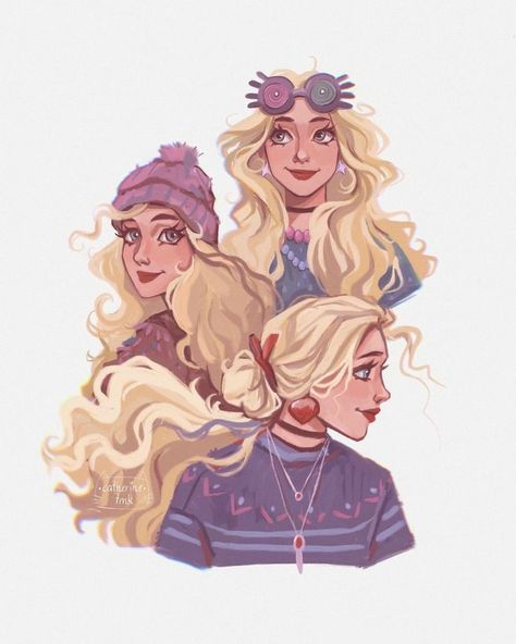 Witch Ocs, Luna Lovegood Fan Art, Luna Lovegood Art, Lovegood Aesthetic, Luna Lovegood Aesthetic, Hp Fanart, Imprimibles Harry Potter, Κούρεμα Bob, Harry Potter Luna Lovegood