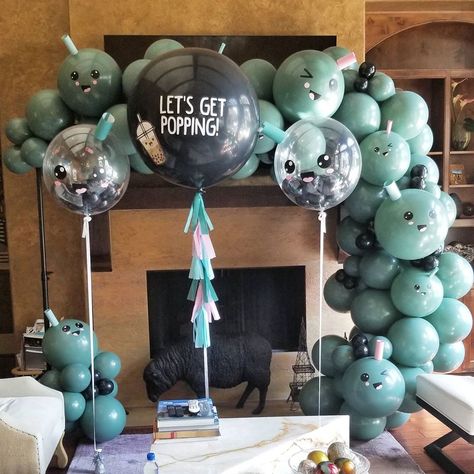 Boba Balloon, Boba Store, Popping Boba, Party Deco, Store Opening, Gender Reveal, Party Planning, Instagram A, Floating