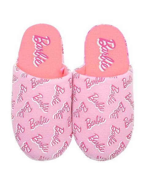 Cute Barbie, Pink Mules, Mode Rose, Barbie Logo, Slippers Online, Logo Pink, Repeat Prints, Pink Slippers, Cute Slippers