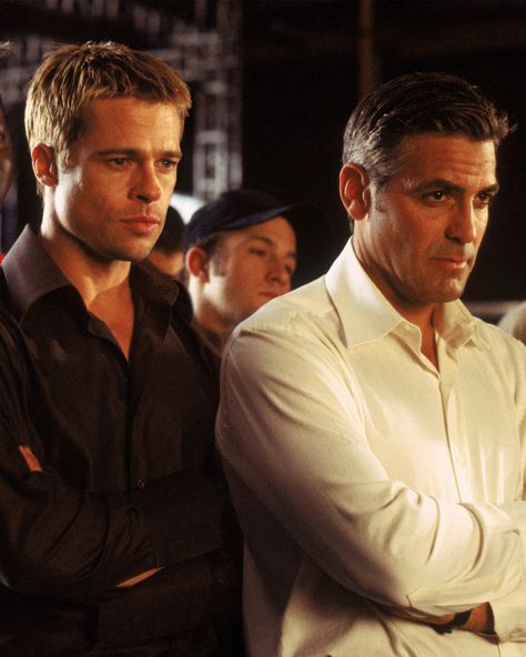 Brad Pitt Oceans 11, Brad Pitt George Clooney, Ocean's Eleven, Oceans Eleven, Oceans 11, Famous Actors, George Clooney, Reference Photos, Brad Pitt