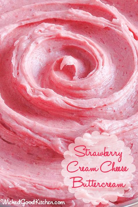 Cherry Cream Cheese, Cheesecake Frosting, Cream Cheese Buttercream, Icing Frosting, Strawberry Cream Cheese, Cake Fillings, Strawberry Cream, Cupcake Frosting, Clotted Cream