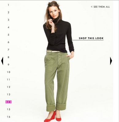 red shoes Olive Pants Outfit, J Crew Looks, J Crew Fall, Jcrew Fall, Olive Pants, J Crew Style, Crew Clothing, Lovely Clothes, Work Wardrobe