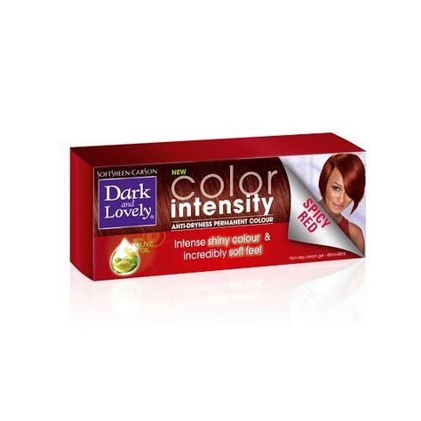 Dark & Lovely Colour Intensity – Spicy Red Hair colour just like make-up gives your whole outlook a make-over. Believe it! It helps you transform from your usual-since-birth comfort zone to fabulous feisty lady in just a matter of minutes. Spicy Red is a lively, natural, red that provides 100% gray coverage, extra conditioning and long-lasting shine. - See more at: http://www.girlyessentials.com.ng/product/dark-lovely-colour-intensity-spicy-red/#prettyPhoto Spicy Red Hair, Red Hair Colour, Gray Coverage, Red Hair Color, Pretty Photos, Hair Colour, Natural Red, Lovely Colors, Comfort Zone