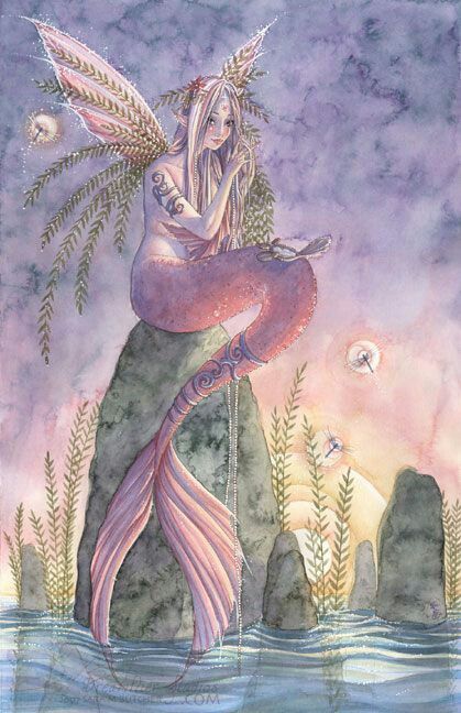 by Sarah M Butcher Magic Creatures, Mermaid Artwork, Fantasy Mermaids, Mermaid Fairy, Real Mermaids, Mermaid Pictures, Mermaid Tale, Pink Mermaid, Mermaids And Mermen