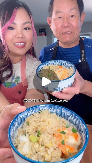 Stephanie Tea on Instagram: "This is Papa Tea’s restaurant style recipe for Shrimp Fried Rice 🦐🍚  ➡️ Recipe: Papa Tea’s Shrimp Fried Rice * 6 cups cold or day-old rice  * 1/2 cup peas and carrots * 5 Eggs * 1 medium onion, small dice * 2 tbsp soy sauce  * 2 tbsp Shao xing wine * 2 tbsp oyster sauce * 1 tbsp sugar * 1/2 tsp kosher salt * 1/2 tbsp chicken boullion  * 1/2 tsp White Pepper  * 1 tsp Sesame oil * Green onions, thinly sliced  * Cooking oil   Shrimp— * 1lb Shrimp, peeled and deveined  * 2 tbsp cornstarch  * 2 tsp shaoxing wine * 1/2 tsp kosher salt  * 1/2 tsp onion powder * 1/2 tsp garlic powder * 1/4 tsp white pepper  * 1 egg   1. In a bowl marinate, shrimp with cornstarch, shaoxing wine, salt, onion powder, garlic powder, white pepper, and one egg. Mix well and set aside. 2. I Authentic Shrimp Fried Rice, Stephanie Tea Recipes, Stephvnietea Recipes, Shrimp Fried Rice Recipe Chinese, Stephanie Tea, Shrimp Over Rice, Marinate Shrimp, Chinese Fried Rice Recipe, Shrimp Rice Bowl