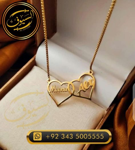 Name Dollar Design Gold, Name Locket Design Gold, Name Locket Design, Name Locket, Couple Name, Locket Design, Gold Chain Design, Gold Fashion Necklace, Gold Necklace Designs