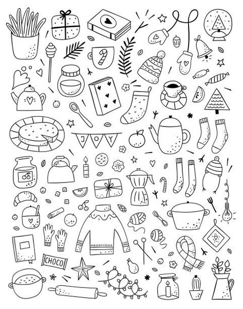 9,126 Hygge Illustrations & Clip Art - iStock Hygge Illustration, Banner Doodle, Clip Art Christmas, Doodle Art Flowers, Outline Illustration, Christmas Illustrations, Winter Illustration, Doodle Inspiration, Illustration Art Drawing