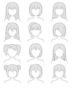 Aprende Como dibujar Anime y Manga con estos Consejos - Dibujos de Gabriel Anime Curly Hair, Short Hair Drawing, Long Hair Drawing, Hairstyle Drawing, Anime Long Hair, Chibi Hair, Pelo Anime, Manga Hair, Cartoon Hair