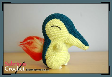 Cyndaquil - Pokemon - Crochet Pattern - Amigurumi Pokemon Crochet Pattern, Crochet Pokemon, Pokemon Pattern, Nerd Crafts, Crochet Hack, Crochet Diy, Crochet Books, Crochet Pattern, Knit Or Crochet