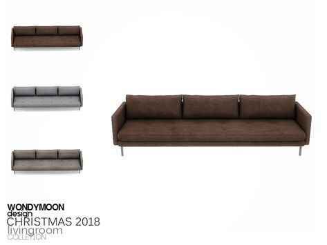 sims 4 cc // custom content clutter decor furniture // wondymoon's Christmas 2018 Sofa Sims 4 Cc Leather Couch, Clutter Decor, Sims 4 Cc Furniture Living Rooms, Sims 4 City Living, Sims 4 Clutter, Sims 4 House Design, Casas The Sims 4, Sims 4 Cc Furniture, Sims 4 Cc Packs