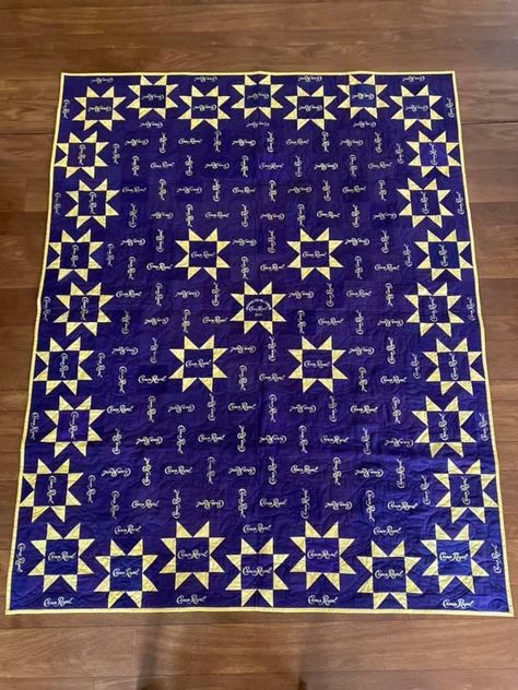 What To Make Out Of Crown Royal Bags, Royal Crown Quilts, Things To Make With Crown Royal Bags, Crown Royal Rag Quilt, Crown Royal Bag Quilt Ideas, Crown Royal Quilts Ideas, Crown Royal Bag Quilt, Crown Royal Quilts, Crown Royal Quilts Ideas Patterns