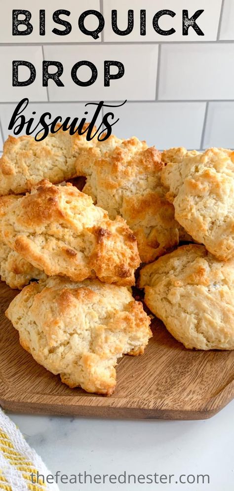 Bisquick Drop Biscuits, Buttermilk Drop Biscuits, Quick Biscuits, Bisquick Biscuits, Easy Drop Biscuits, Drop Biscuits Recipe, Chicory Recipe, Pantry Recipes, Bisquick Recipes