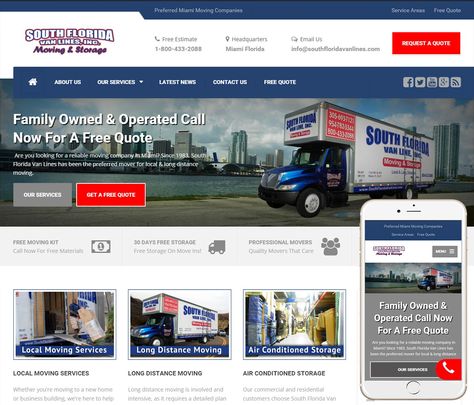 Moving Company Website Design - http://wwwebdesignstudios.com/project/moving-company-website-design-4/ Moving Company Website Design, Company Website Design, Ui Ux Website, Van Lines, Web Design Studio, Moving And Storage, Company Website, Web Layout Design, Design Studios