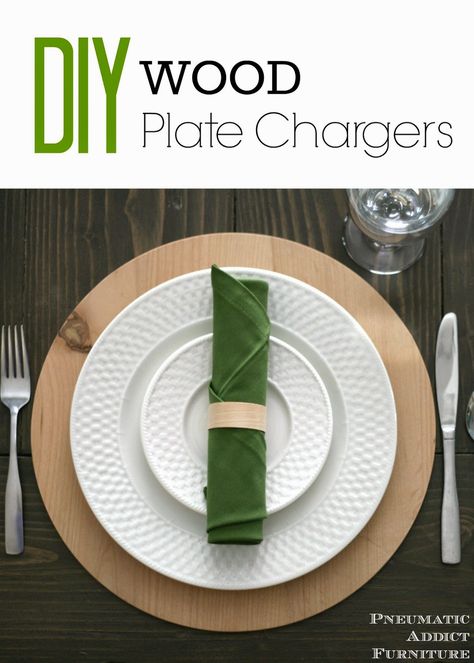 Napkins Fold, Charger Plates Diy, Wood Plate Chargers, Business Crafts, Wood Chargers, Plate Chargers, Diy Chargers, Wood Furniture Plans, Plates Diy