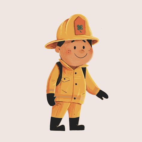 Illustration fireman #illustration #illustrator #illustrationartists #illustrationforkids #illustrationforchildren #illustrationforchildrensbooks Fireman Illustration, Fireman Kids, Instagram Illustration, Cartoon Character Design, Illustration Character Design, Illustration Artists, Childrens Illustrations, Children Illustration, Cartoon Character