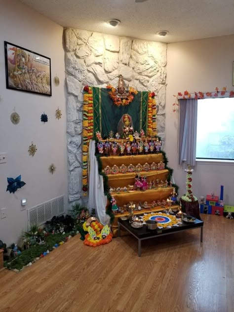 Golu Decoration Ideas, Dasara Decoration Ideas, Navarathri Golu Ideas, Dasara Decoration Ideas At Home, Bommala Koluvu Ideas, Diy Golu Dolls, Arti Thali Decoration, Diwali Decor Ideas, Lakshmi Puja