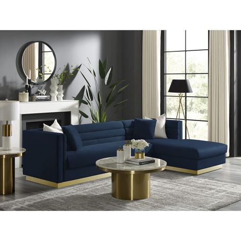 Modern Velvet Sofa, Chaise Sectional Sofa, Glam Furniture, Corner Sectional Sofa, Upholstered Chaise, Velvet Sectional, Contemporary Glam, Sectional Sofa Couch, Upholstered Sectional