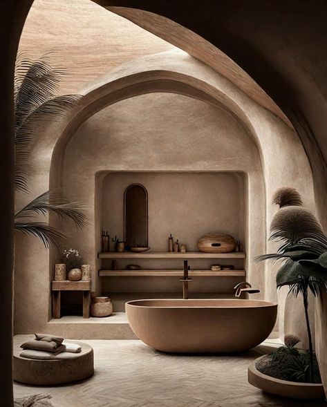 A dreamy Wabi-Sabi bathroom design features warm hues and calming vibes, embracing imperfection and simplicity. Natural materials like wood and stone create a tranquil sanctuary, inviting relaxation and connection with the beauty of simplicity. Which one is your favorite? 1-6 💖 #wabisabi #wabisabiinteriors #bathroomdesign #cementdecor #earthydecor Elegant Entryway Decor, Wabi Sabi Bathroom, Wabi Sabi House, Tranquil Bathroom, Natural Stone Bathroom, Relaxing Bathroom, Earthy Home, Stone Interior, Bathroom Design Inspiration