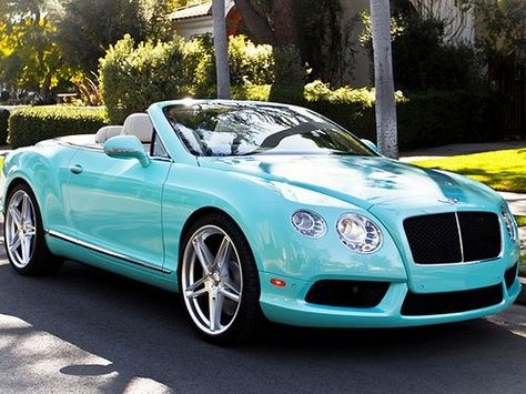 Mint green Bentley Bentley Auto, Bentley Continental Gtc, Coolest Cars, Jaguar Cars, Blue Things, Lexus Lfa, Cars Design, Champagne Taste, Aston Martin Vanquish