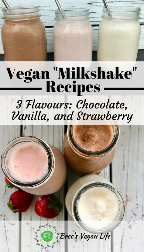 Vegan Milkshake, Vanilla Milkshake Recipe, Dairy Free Milkshake, Coconut Milkshake, Milkshake Recipe Chocolate, Vegan Shakes, Vegan Drinks, Vegan Milk, Milkshake Recipes