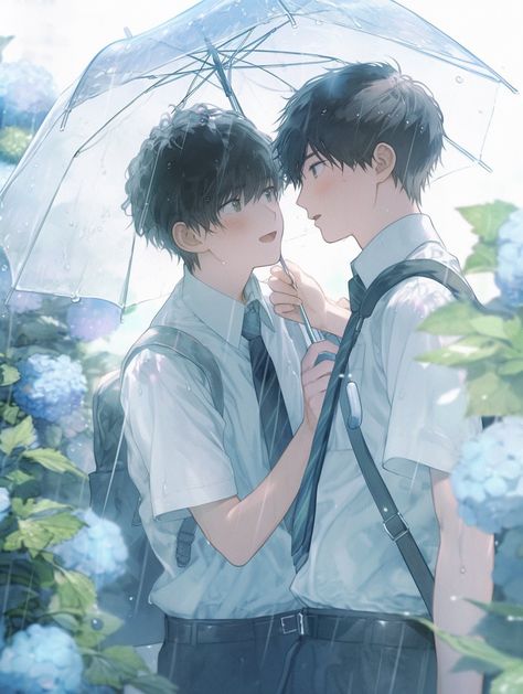 Boy To Boy Friendship, Lovers Pics, Anime Friendship, Animation Artwork, Romantic Anime Couples, Pretty Drawings, Cute Couple Art, Anime Love Couple, Digital Art Anime