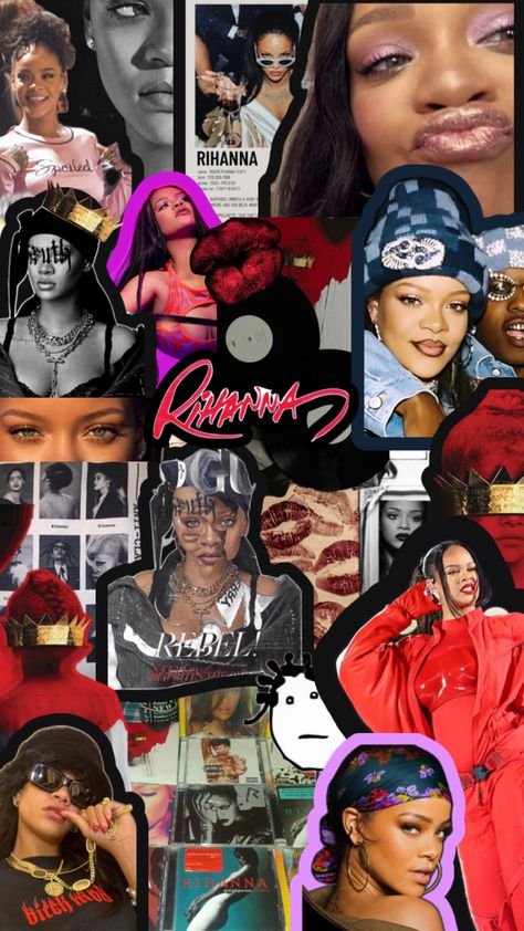 RIRI COLAGE Rihanna Collage, Riri Aesthetic, R&b Aesthetic, People Aesthetic, Rihanna Riri, Cute Backgrounds For Phones, Rap Aesthetic, Celebrity Wallpapers, Cute Backgrounds