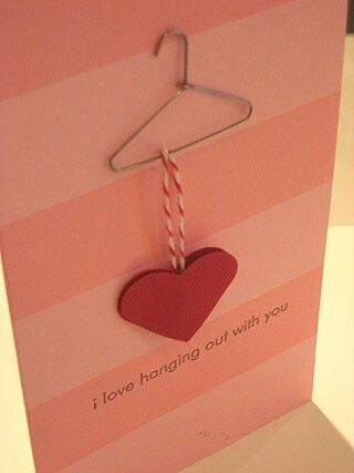 I love to hang out with you Valentines Day Cards Handmade, Valentine's Day Diy, Valentine Day Crafts, E Card, Valentine Crafts, Creative Cards, Valentin Nap, Love Cards, Valentines Diy