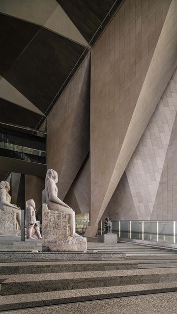 SceneHome on Instagram: "The Grand Egyptian Museum (GEM) in Giza has recently been named as one of the 2024 Laureates of the prestigious Prix Versailles in the Museum category, joining a distinguished group of cultural institutions from around the world recognized for their exceptional design and cultural significance.   Designed by the architectural firms Heneghan Peng and Arup, GEM is set to be the largest archaeological museum dedicated to a single civilisation globally, housing an unparalleled showcase of ancient Egyptian artifacts, including the complete collection of King Tutankhamun’s treasures.   Read the full feature on scenehome.com (link in bio)  📸 Nour El Refai 🎥 SceneHome" Grand Egyptian Museum, King Tutankhamun, Egypt Museum, Ancient Egyptian Artifacts, Egyptian Museum, Architecture Portfolio Design, Everyday Wear Jewelry, Egyptian Artifacts, Tutankhamun