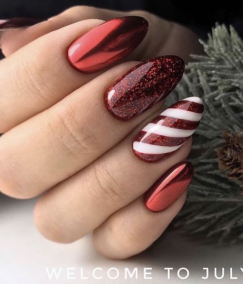 Unghie Sfumate, December Nails, Red Christmas Nails, Christmas Gel Nails, Colorful Nails, Christmas Nails Acrylic, Festival Nails, Kwanzaa, Xmas Nails