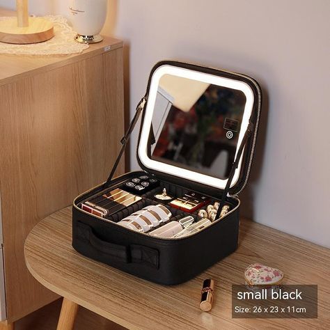 Led mirror makeup traveller bag 3 colours available https://esentiments.pk/product/travel-makeup-bag-with-mirror-of-led-lighted/ For further information and to place an order, please contact us directly or visit our website at www.esentiments.pk ✅ Guaranteed authentic products ✅ Cash on delivery available across the nation ✅ Competitive pricing ✅ 7-day replacement policy #esentiments #karachi #lahore #islamabad #multan #sialkot #rawalpindi #bahawalpur #peshawar #quetta #chakwal #fai... Apartment Checklist, Small Makeup Bag, Cosmetic Shop, Makeup Mirror With Lights, Toiletry Kit, Small Makeup, Beauty Case, Northern Europe, Travel Cosmetic Bags