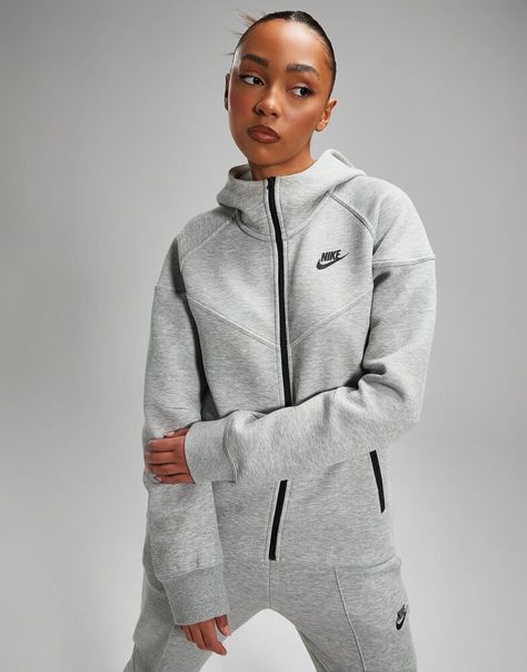 Nike Tech Fleece Hoodie - Dark Grey - Womens Grey Nike Tech Fleece, Nike Tech Fleece Hoodie, Tech Fleece Hoodie, Tech Women, Baby Nike, Nike Tracksuit, Nike Tech Fleece, Nike Shox, Chevron Design