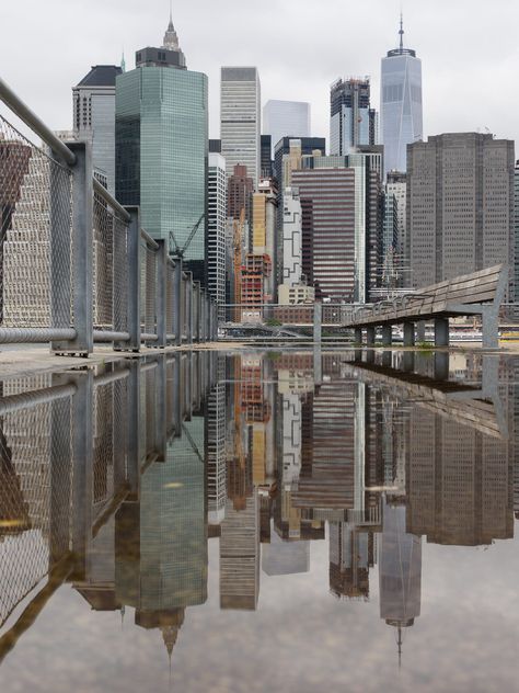 8 Great Tips and Tricks for Taking Awesome Puddle Photos | Contrastly City Reflection, New York City Attractions, Reflection Poster, Urban Pictures, New York City Travel, Have Inspiration, Nyc Trip, Web Design Company, New York Travel