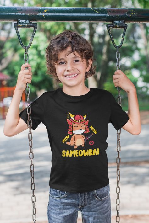 Amazing and cute design for all those who love cats and samurais. Kids apparel, Kids fashion boys, Kids fashion summer, Trendy kids outfits, Style for kids, Kids look, Moda niños, Ropa de niños fashion varones. 100% combed ringspun cotton. The perfect fabric for a graphic tee and the softest in the business. Cruise Shirts Funny, Disney Animal Kingdom Shirts, Scary Night, Baby Shower Shirts, Animal Kingdom Shirts, Cowboy Birthday Party, Family Birthday Shirts, Personalized Birthday Shirts, Minnie Mouse Shirts