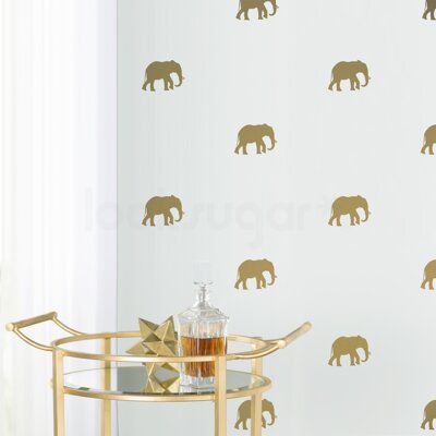 Isabelle & Max Elephant Wall Decal | Wayfair Installing Wallpaper, Gold Star Wall Decals, Elephant Wall Decal, Elephant Decal, Vinyl Home Decor, Elephant Wallpaper, Elephant Stickers, Family Wall Decals, Star Wall Decals