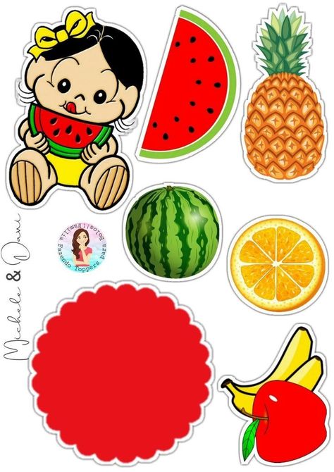 Scrapbook Images, Watermelon Cake, Watermelon Party, Birthday Cake Topper Printable, Cha Eun Woo, Cake Topper, Cake Toppers, First Birthdays, Watermelon