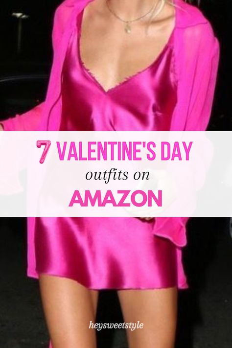 I think #3 is my favorite from this list of Valentine's Day outfits on Amazon. Love the pink satin! Valentine’s Day Outfits Fancy, Galentine Party Outfit, Galentines Night Outfit, Women Valentine Outfit, Valentine’s Day Night Outfits, Cute Valentine Outfits For Women, 2024 Valentines Outfit, Valentines Going Out Outfit, Vday Date Night Outfit