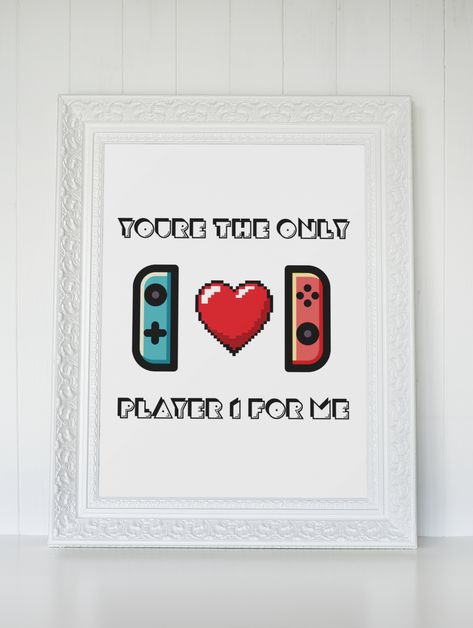 Are you a gamer couple? do you have a gamer boy or girlfriend? Perfect! I've got an amazing gift for you! This Gamer's valentines Poster is instantly available for you to print off after purchase! Have an amazing Gamers Valentines! <3 Gamer Valentines Day Gift, Gifts For Gamer Boyfriend, 2024 Holidays, Gamer Girlfriend, Regalos Ideas, Gamer Couple, Gamer Boyfriend, Valentine Poster, Gaming Poster