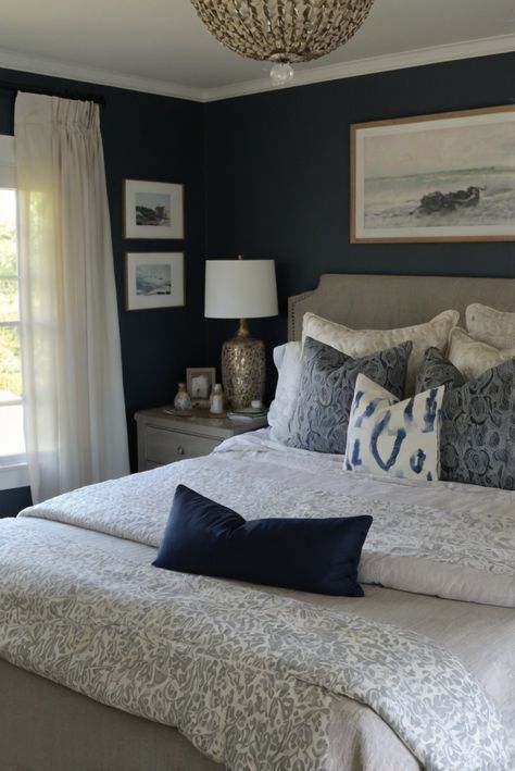 Is your dark bedroom in need of a color makeover? Discover the best paint colors that can make a big difference in transforming your space into a cozy sanctuary.
#ad  


#DecorIdeas
#wallpaint2024
 #color2024
 #DIYpainting
 ##DIYhomedecor
 #Fixhome Dark Blue Guest Bedroom, Bedroom Paint Colors 2024, Blue Paint Colors For Bedroom, Dark Blue Bedroom Walls, Bedroom Wall Paint Colors, Blue Bedroom Paint, Best Wall Colors, Bedroom Paint Colors Master, Dark Blue Bedrooms