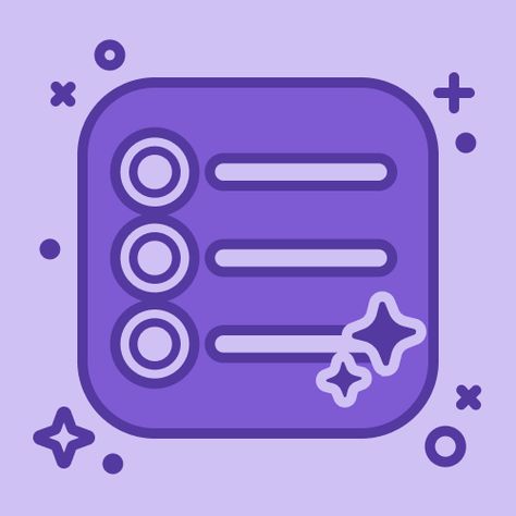 Cute App Icons Purple, Kuromi App Icons Purple, Freeform App, App Logo Aesthetic, List Icon, Purple App Icon, All Apps Icon, Band App, Aesthetic App Icon Pack