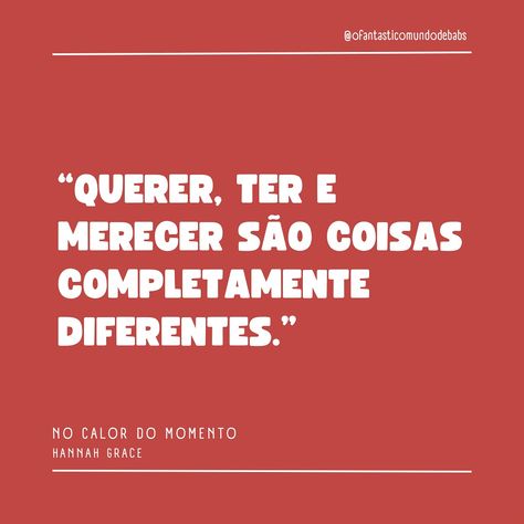 de qual frase você mais gostou? ✦ Trouxe meus trechos favoritos do livro No calor do momento, um romance super fofinho e apaixonante! ✦ Tem resenha dele aqui no feed pra quem tiver curiosidade! ✦ Mas me conta: qual foi sua frase preferida? July 15, Romance, On Instagram, Instagram