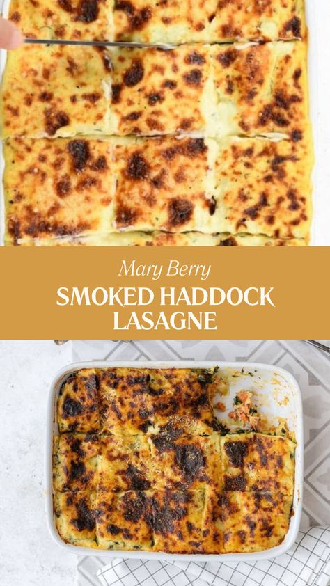 Mary Berry Smoked Haddock Lasagne Smoked Haddock, Lasagne Sheets, Mary Berry Recipe, Berry Recipes, Lasagne Recipes, Food Meals, Chefs Table, Mary Berry, Delicious Dinner