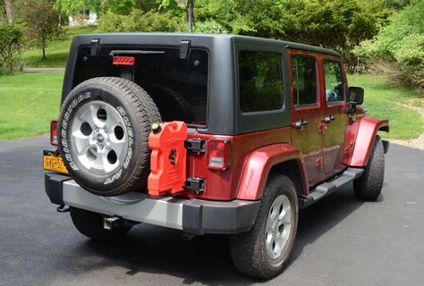 Side Mount Jerry Can Holder for JK Wranglers - Page 2 - Jeep Wrangler Forum Jeep Jerry Can Mount, Jeep Wrangler Forum, Can Holder, Jerry Can, Can Holders, Holder Design, Jeep Wrangler, Jeep, Monster Trucks