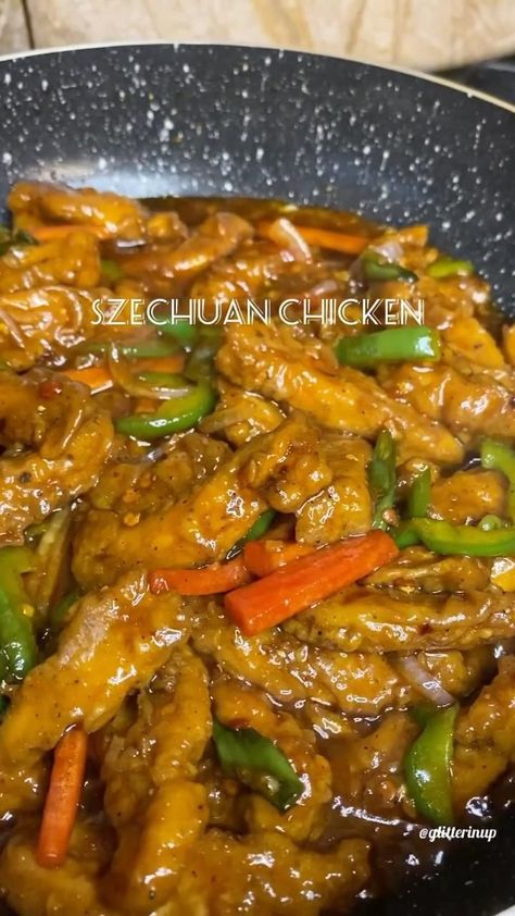 Szechuan chicken in 2022 | Chicken dishes recipes, Healthy recipes, Diy food recipes Cheesesteak Recipes, Schezwan Chicken, Szechuan Chicken, Chicken Starter Recipes, Chicken And Beef, Spicy Snacks Recipes, Spicy Chicken Recipes, Chinese Cooking Recipes, Tandoori Masala