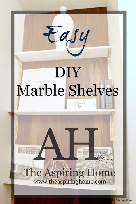 Easy DIY Marble Shelves for Your Bathroom Study Makeover, Marble Threshold, Marble Shelves, Under Shelf Storage, Wood Wainscoting, Artistic Home Decor, Room Revamp, Marble Shelf, Diy Marble